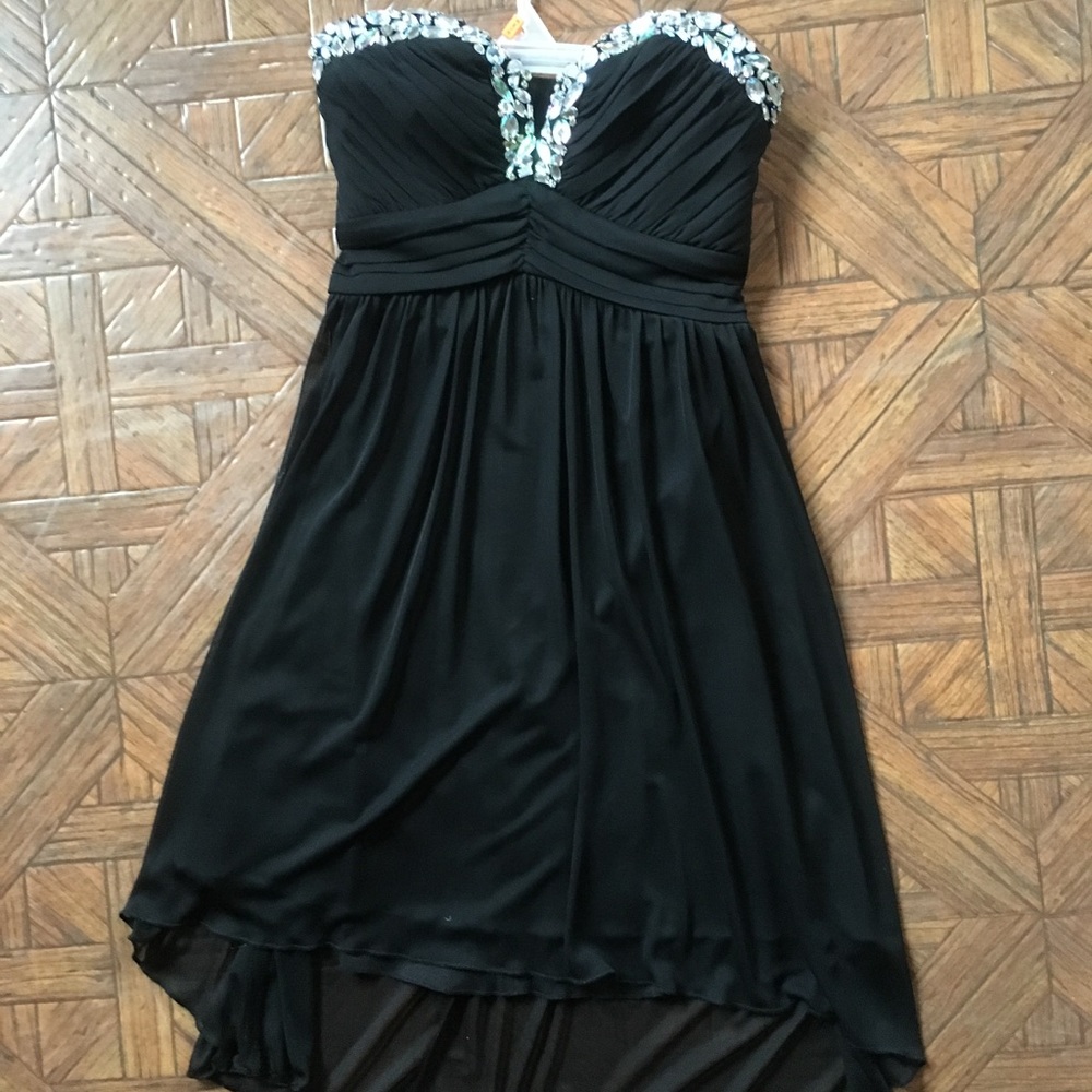 Black & Beaded Prom Dress